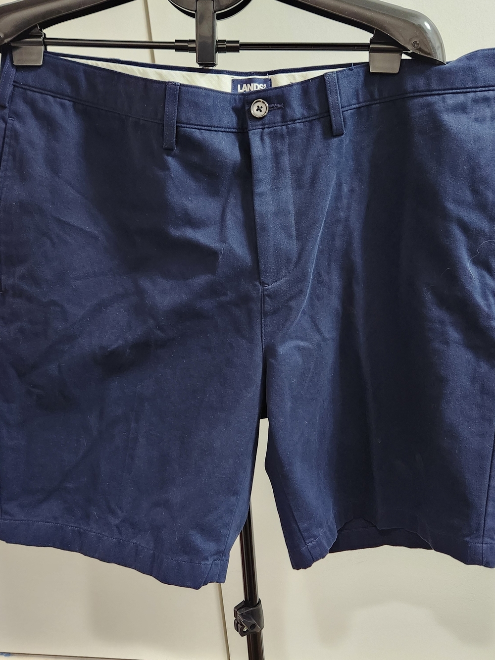 Lands' End Navy Flat-Front Men's Chino Shorts